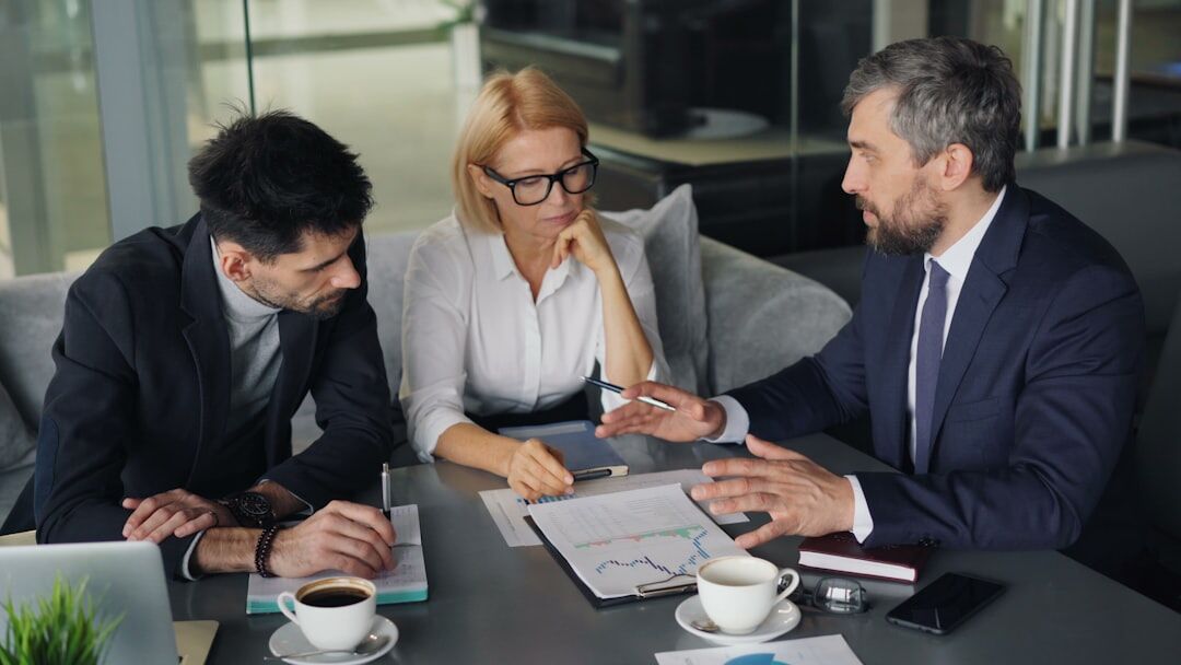insurance agent discussing policy